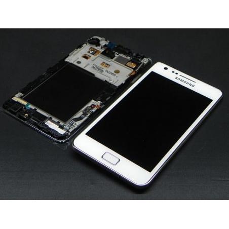 Samsung i9105P přední kryt + LCD + dotyk bílý