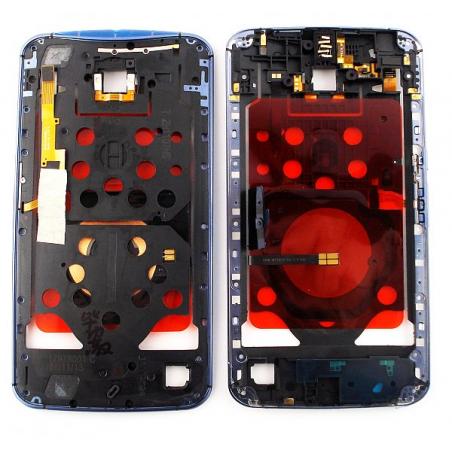Motorola Nexus 6 střední kryt černý/modrý