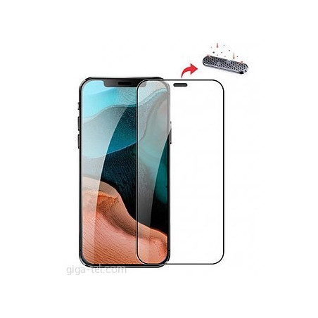 iPhone 13 Pro Max 2.5D tvrzené sklo antistatic+prachovka sluchátka
