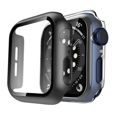 Apple Watch 42mm ochranné pouzdro+tvrzené sklo lesklá černá