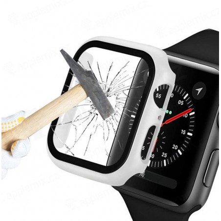 Apple Watch 42mm ochranné pouzdro+tvrzené sklo bílé