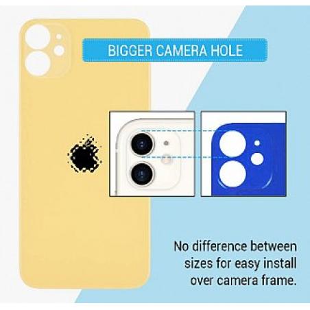 iPhone 12 Pro zadní kryt / sklo bílé - větší otvor pro kameru