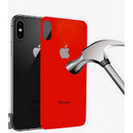 iPhone XS Max zadní tvrzené sklo červené