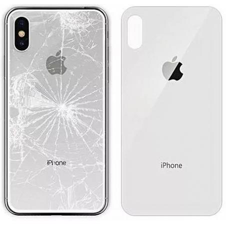 iPhone XS Max zadní tvrzené sklo bílé
