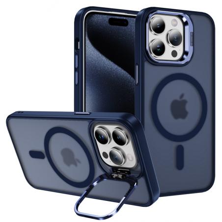 iPhone 16 magnetic TPU pouzdro s držákem kamery modré