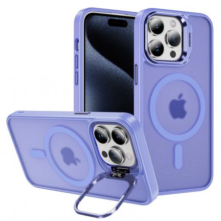 iPhone 16 Pro magnetic TPU pouzdro s držákem kamery světle fialové