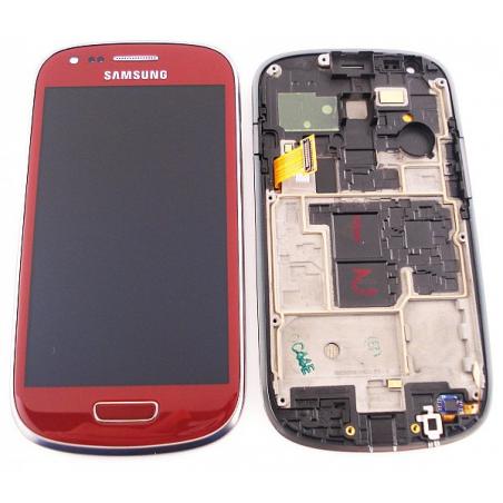 Samsung i8200,i8190 přední kryt + LCD + dotyk červený