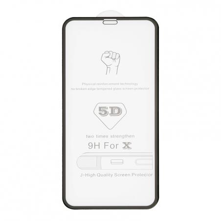 iPhone X,Xs,11 Pro tvrzené sklo 5D černé