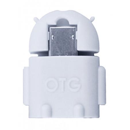 Adaptér microUSB/USB (OTG) bílý
